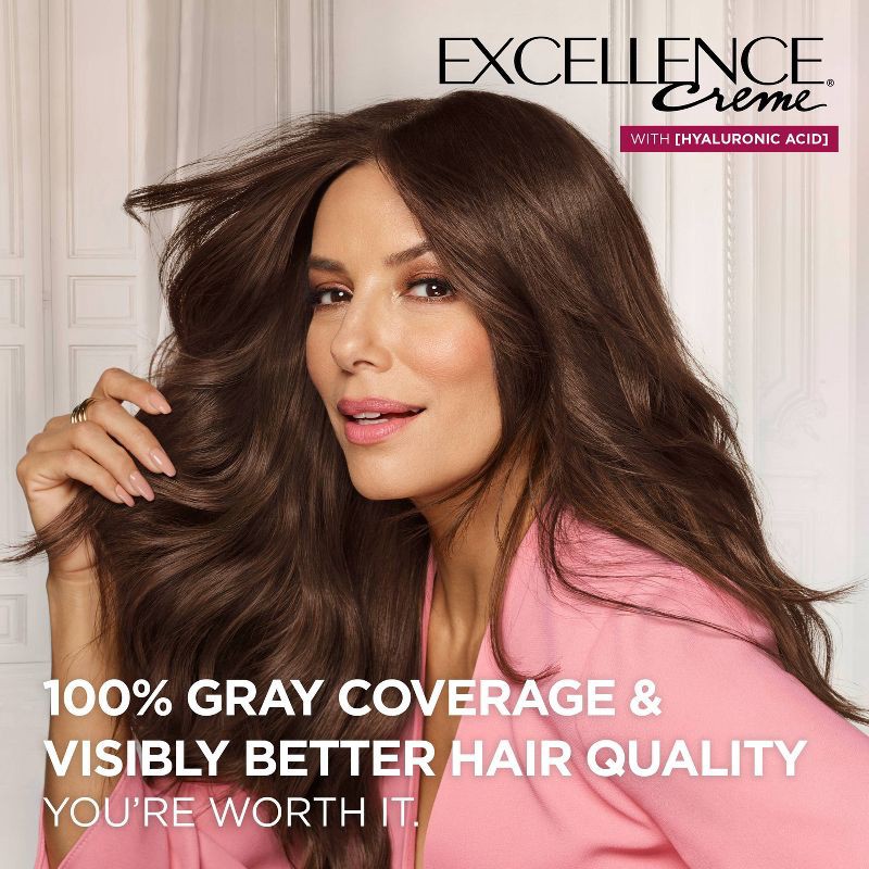 slide 3 of 10, L'Oreal Paris Excellence Triple Protection Permanent Hair Color - 4RM Dark Mahogany Red - 1 kit, 1 ct