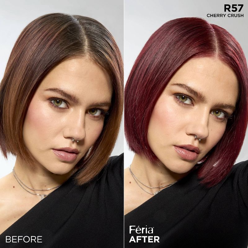 slide 5 of 9, L'Oreal Paris Feria High Intensity Shimmering Color Power Red - R57 Intense M Auburn - 1 Kit, 1 ct