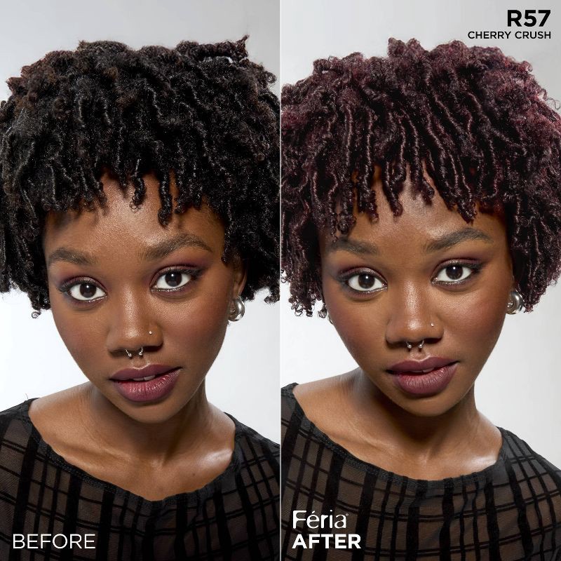 slide 7 of 9, L'Oreal Paris Feria High Intensity Shimmering Color Power Red - R57 Intense M Auburn - 1 Kit, 1 ct