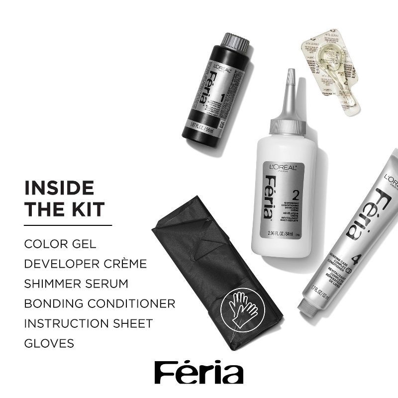 slide 5 of 10, L'Oreal Paris Feria Advanced Lightening System Permanent Hair Color - Extreme Platinum, 1 ct