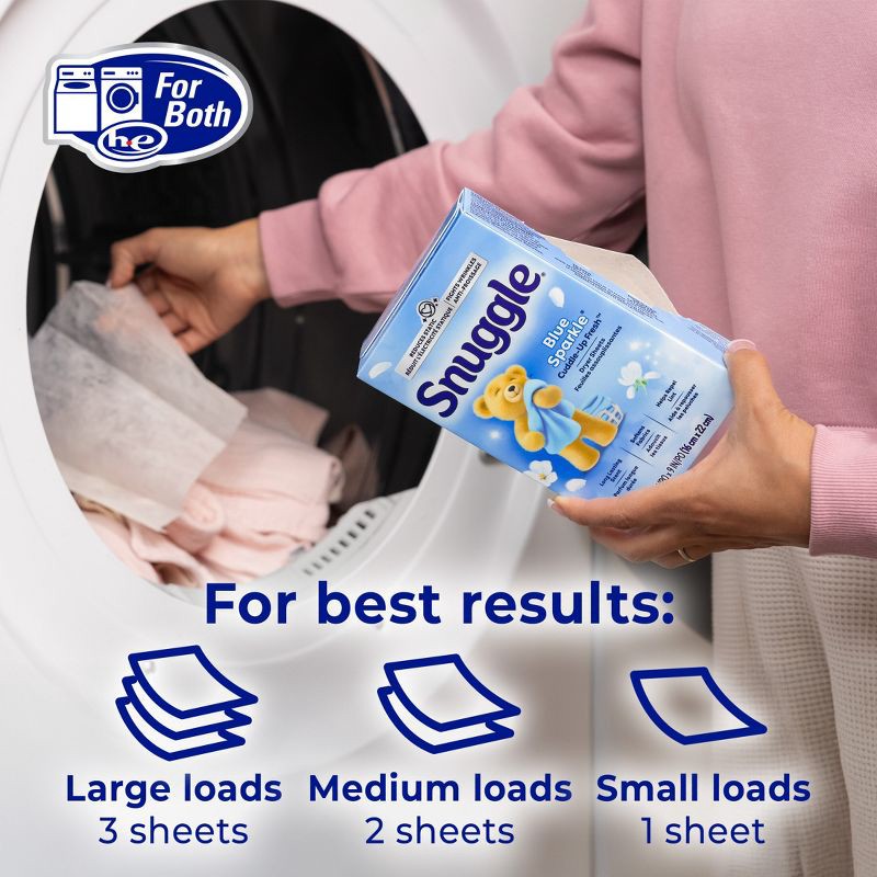 slide 6 of 9, Snuggle Blue Sparkle Fresh Scent Dryer Sheets - 230ct, 230 ct