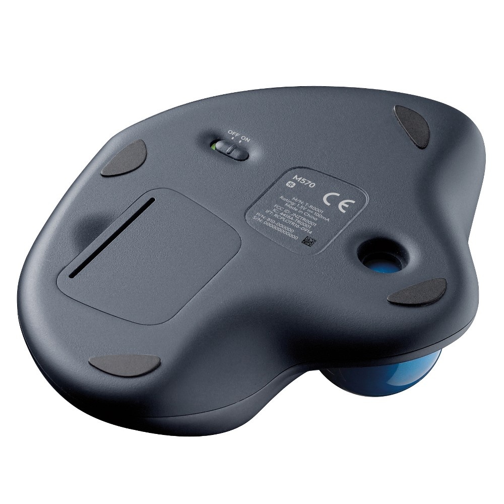 slide 5 of 5, Logitech M570 Wireless Trackball Mouse - Gray , 1 ct