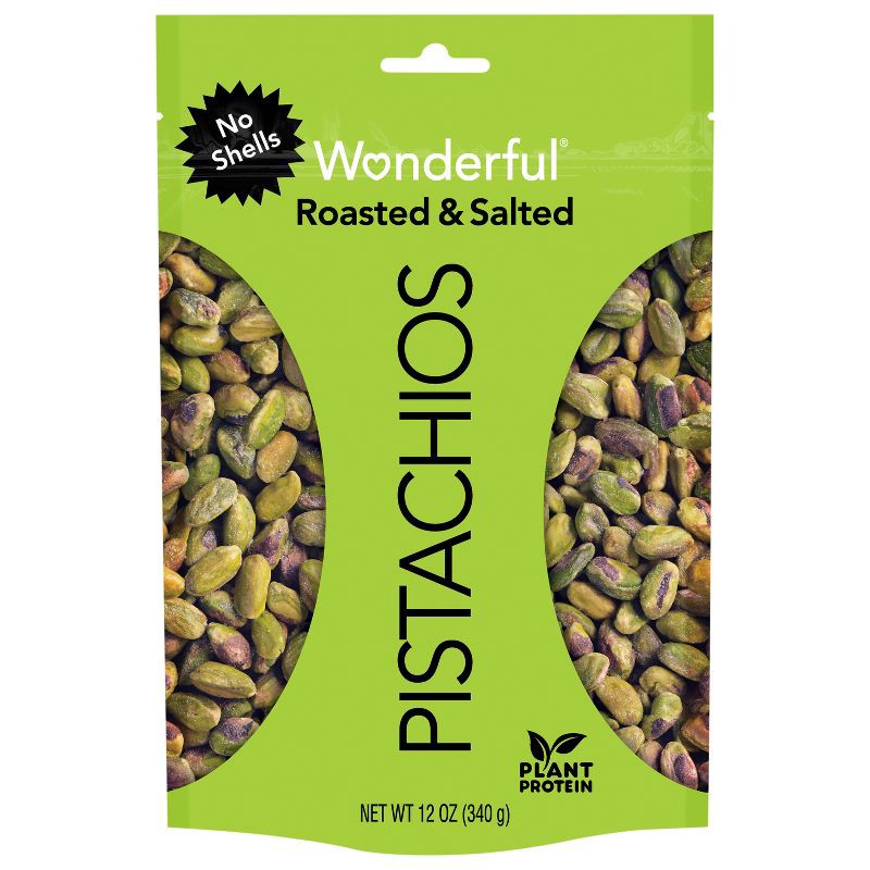 slide 1 of 5, Wonderful Roasted & Salted No Shells Pistachios - 12oz, 12 oz