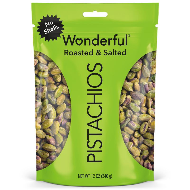 slide 1 of 7, Wonderful Roasted & Salted No Shells Pistachios - 12oz, 12 oz