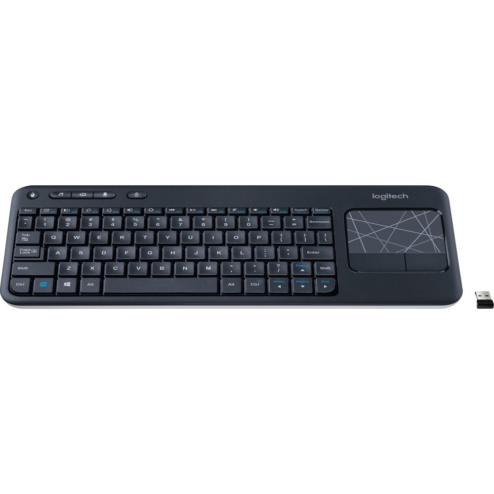 slide 3 of 4, Logitech Wireless Keyboard K400 - Black, 1 ct