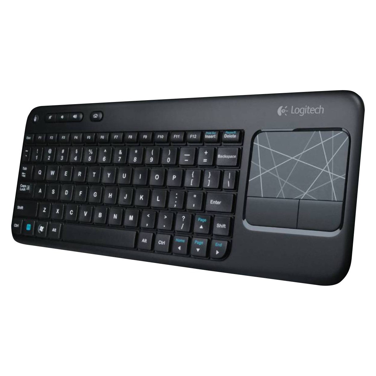 slide 1 of 4, Logitech Wireless Keyboard K400 - Black, 1 ct