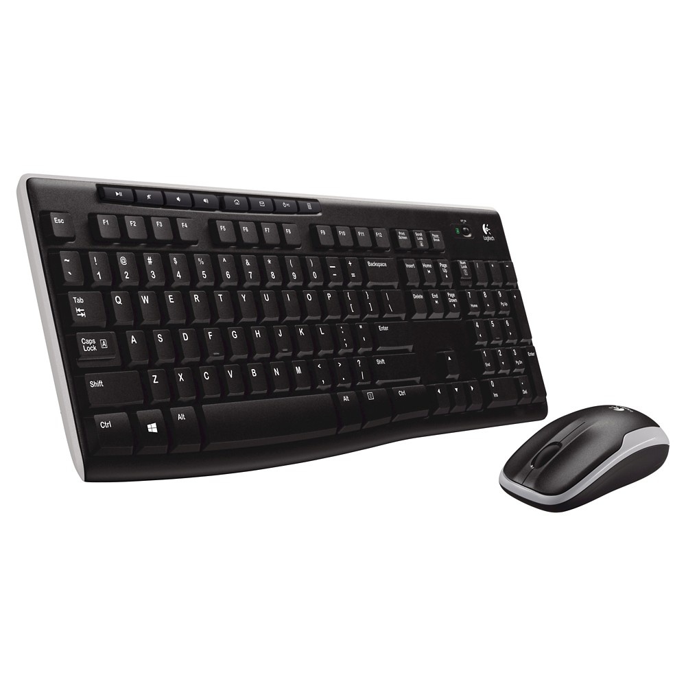 slide 3 of 6, Logitech Combo MK270 With Keyboard And Mouse - Black (920-004536), 1 ct