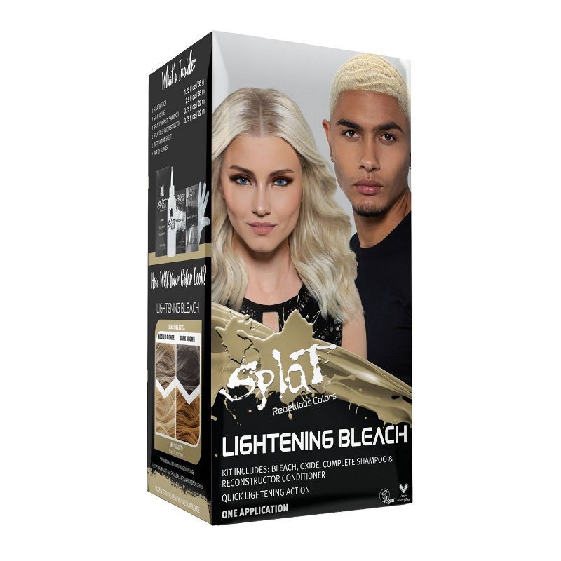 slide 4 of 7, Splat Hair Color & Bleach Kit - Lightening Bleach - 6.5 fl oz - 1 Kit, 6.5 fl oz