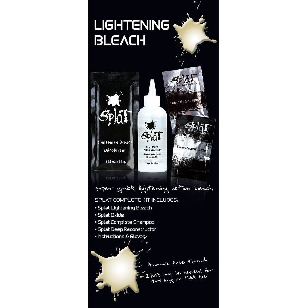 Splat Hair Color & Bleach Kit Lightening Bleach 6.5 fl oz 1 Kit 6