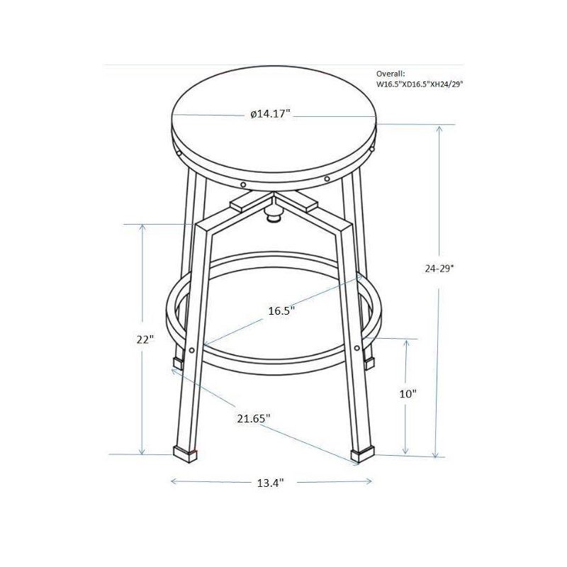 slide 3 of 5, Lewiston Adjustable Swivel Barstool Bronze - Threshold, 1 ct