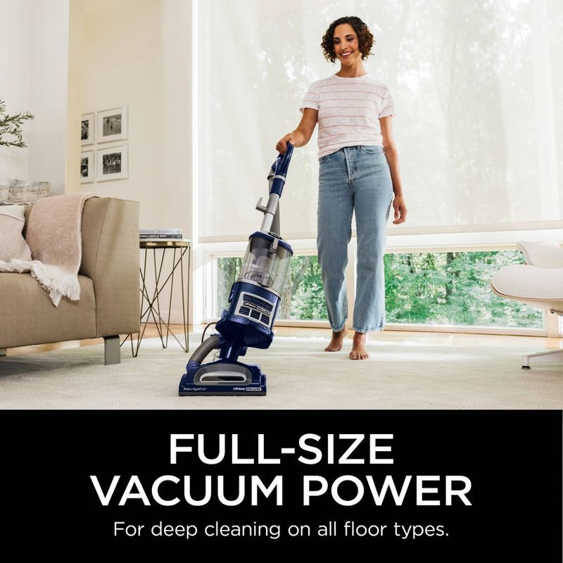 slide 3 of 16, Shark Navigator Lift-Away Deluxe Upright Vacuum - Blue NV360, 1 ct