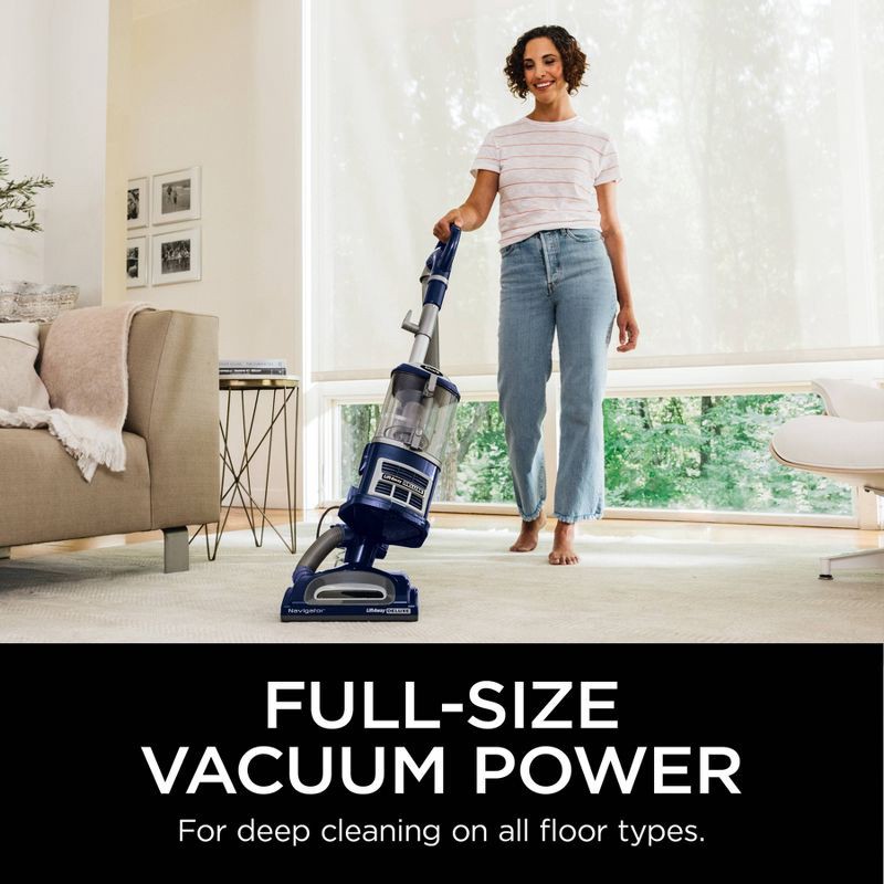 slide 2 of 16, Shark Navigator Lift-Away Deluxe Upright Vacuum - Blue NV360: HEPA Filter, Pet Hair, Multi-Surface, 25' Cord, 1 ct