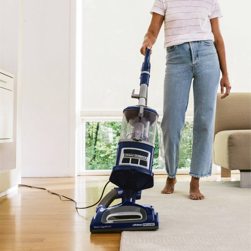 slide 12 of 16, Shark Navigator Lift-Away Deluxe Upright Vacuum - Blue NV360: HEPA Filter, Pet Hair, Multi-Surface, 25' Cord, 1 ct