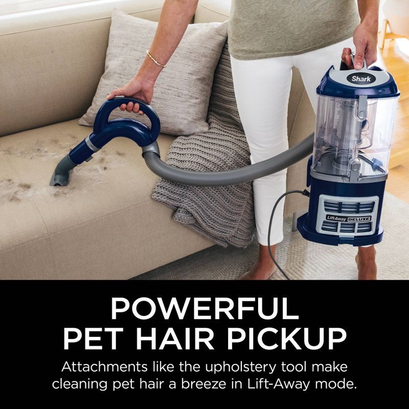 slide 5 of 16, Shark Navigator Lift-Away Deluxe Upright Vacuum - Blue NV360: HEPA Filter, Pet Hair, Multi-Surface, 25' Cord, 1 ct