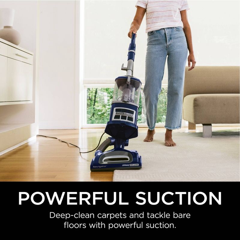 slide 7 of 16, Shark Navigator Lift-Away Deluxe Upright Vacuum - Blue NV360: HEPA Filter, Pet Hair, Multi-Surface, 25' Cord, 1 ct