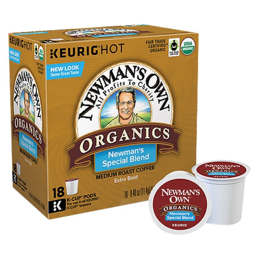 slide 1 of 3, Newman's Own Organics Special Blend Medium Roast Coffee Cup Pods, 18 ct