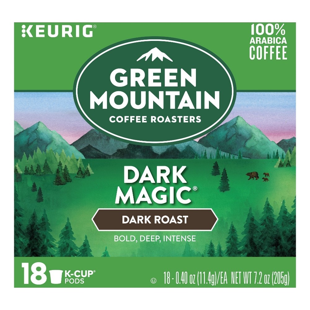 slide 4 of 4, Green Mountain Coffee Dark Magic Dark Roast Coffee Keurig K-Cup Pods, 18 ct