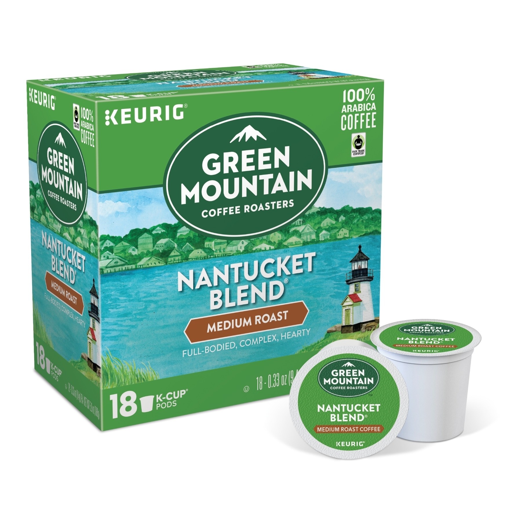 slide 1 of 4, Green Mountain Coffee Nantucket Blend Medium Roast Keurig K-Cup Pods, 18 ct