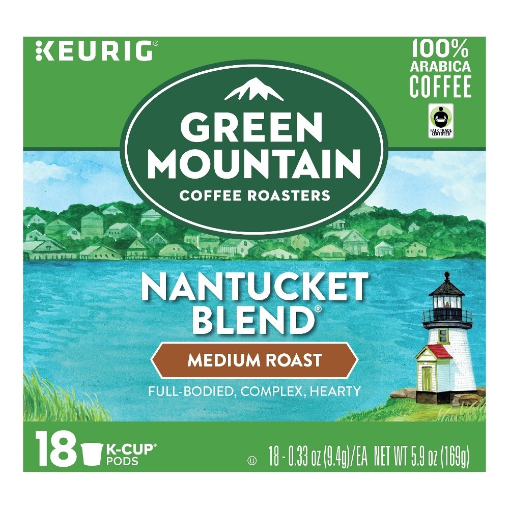 slide 4 of 4, Green Mountain Coffee Nantucket Blend Medium Roast Keurig K-Cup Pods, 18 ct