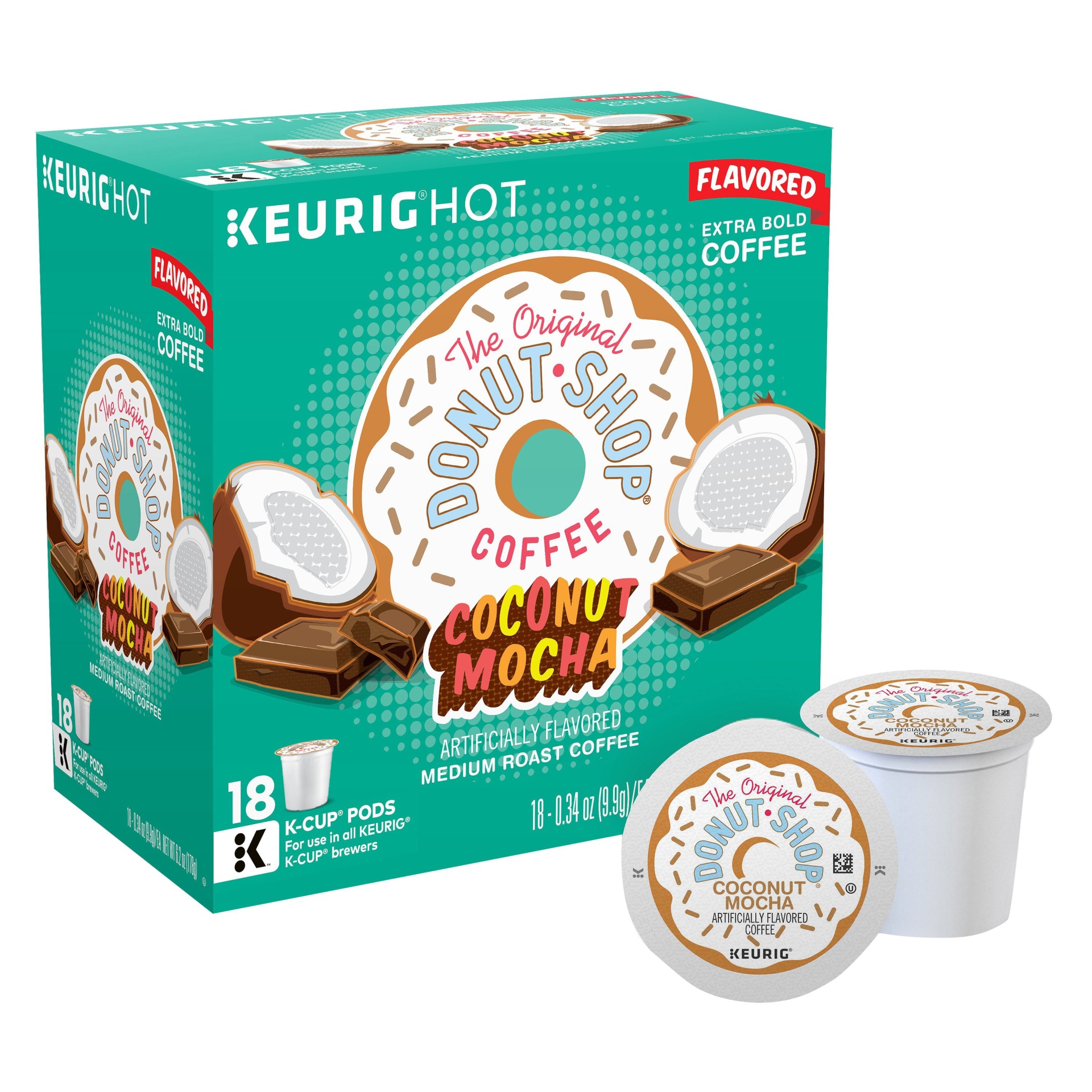 slide 1 of 6, The Original Donut Shop Coconut Mocha Coffee Cup Pods, 18 ct