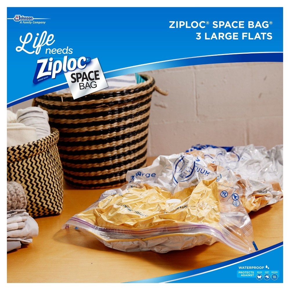 slide 6 of 7, Ziploc Space Bag (Large), 3 ct