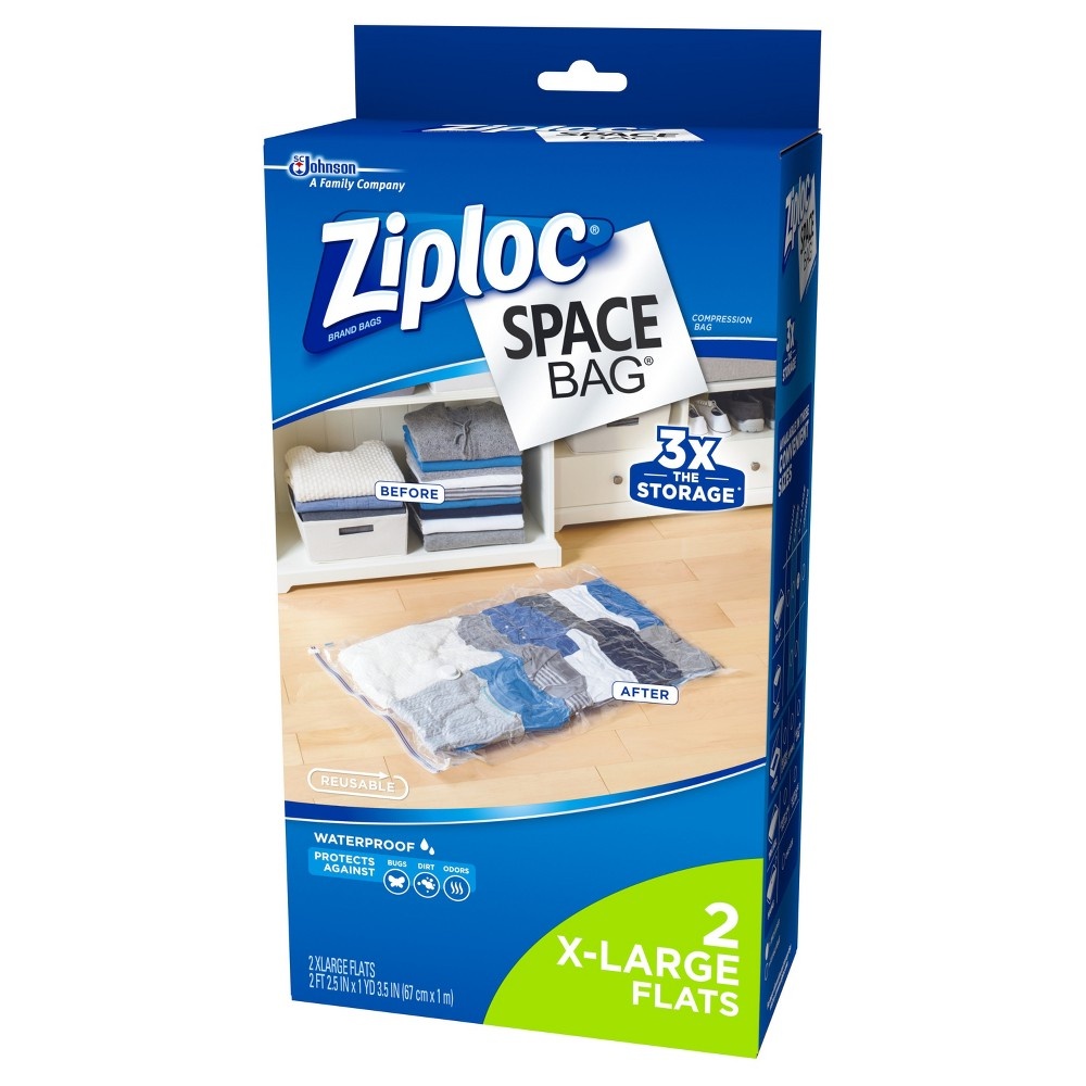 slide 8 of 8, Ziploc Space Bag (Extra Large), 2 ct