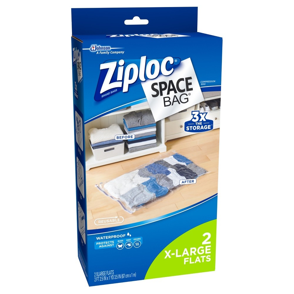 slide 2 of 8, Ziploc Space Bag (Extra Large), 2 ct