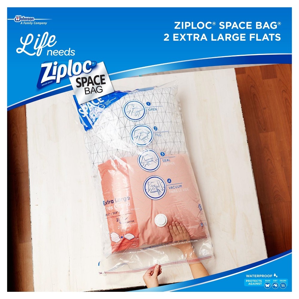 slide 6 of 8, Ziploc Space Bag (Extra Large), 2 ct