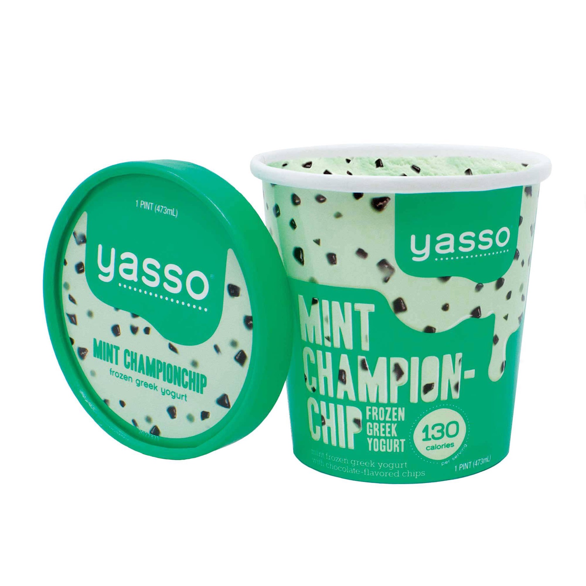 slide 1 of 3, Yasso Frozen Greek Yogurt Mint Championchip Pint, 1 pint