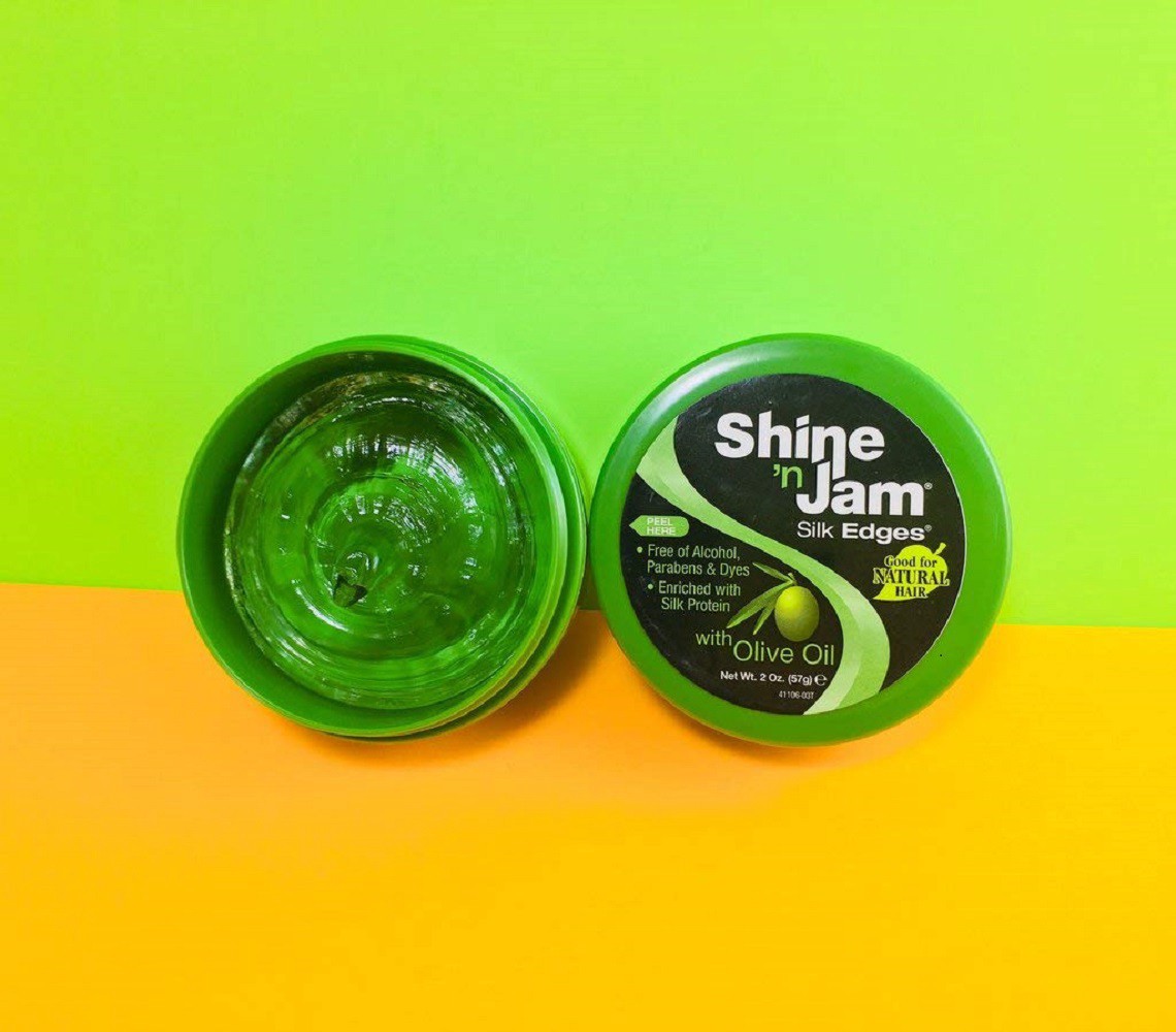 slide 3 of 3, Ampro Shine N Jam Olive Oil Silk Edges Hair Gel, 2 oz