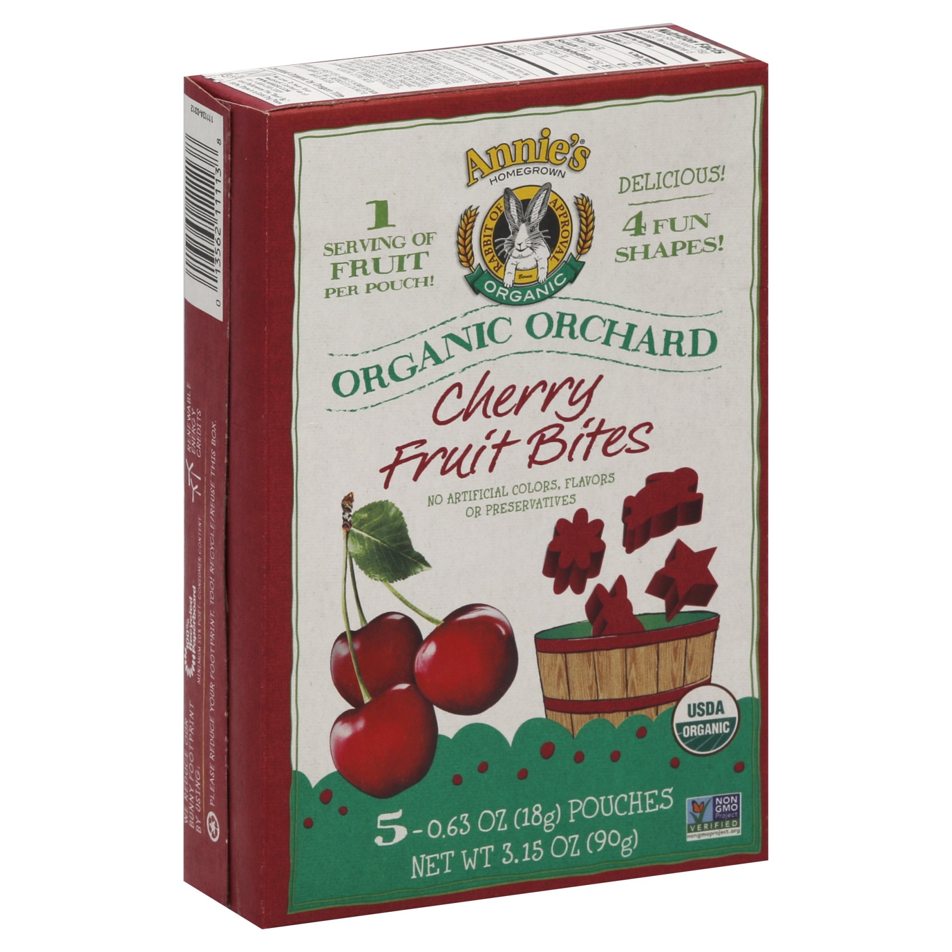 slide 1 of 1, Annie's Cherry Apple Organic Fruit Bites, 5 ct; 3.15 oz