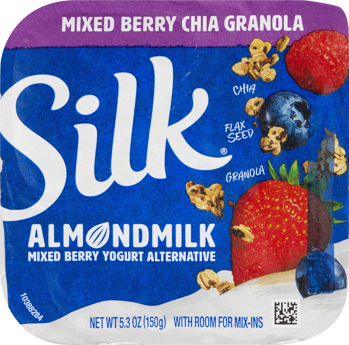 slide 10 of 10, Silk Almond Milk Dairy-Free Yogurt Alternative, Mixed Berry Chia Granola Mix-Ins, Soy-Free, Gluten-Free, Non-GMO Project Verified, 5.3 oz., 5.3 oz