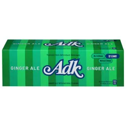 ADK Ginger Ale Soda, 12 Pack 12 fl oz Cans
