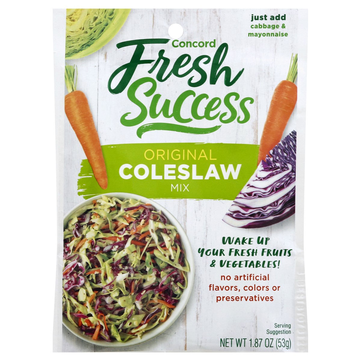 slide 3 of 4, Concord Foods Coleslaw Mix 1.87 oz, 1.87 oz