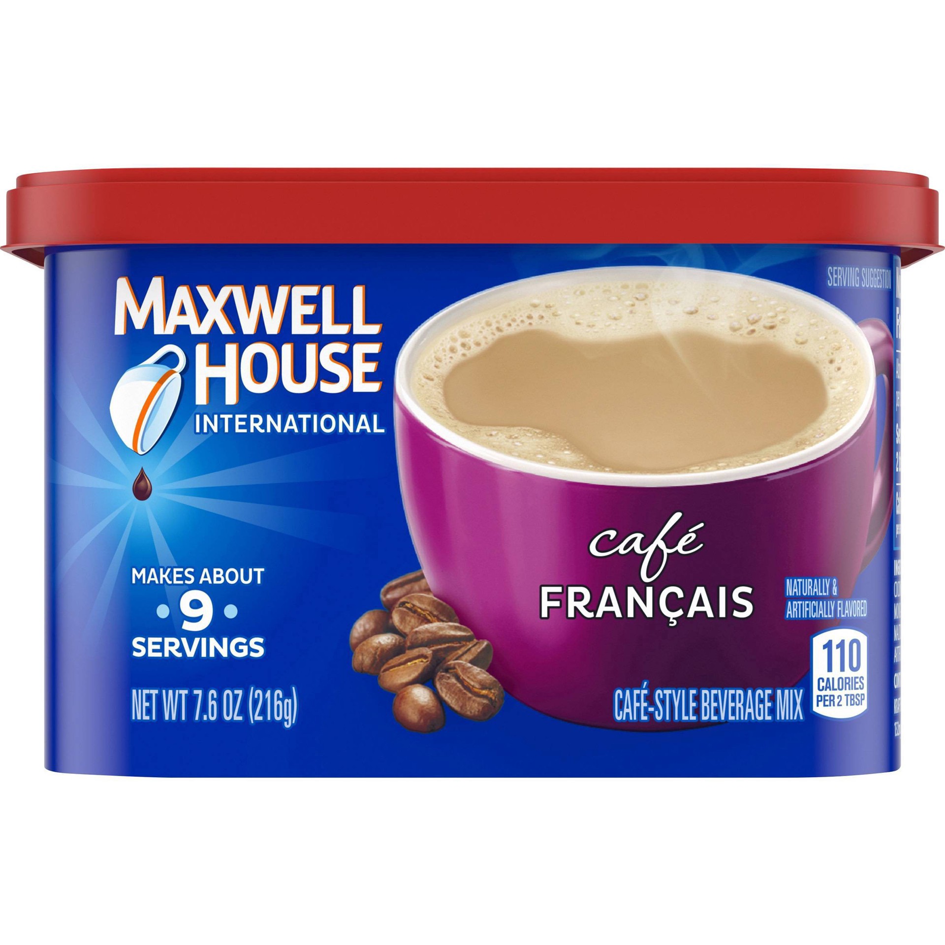 slide 4 of 19, Maxwell House International Café Francais Café-Style Instant Coffee Beverage Mix - 7.6 oz, 7.6 oz