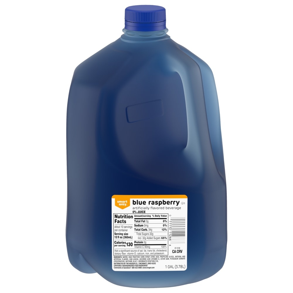 slide 1 of 1, Smart Way Flavored Beverage - Blue Raspberry - 128 fl oz, 128 fl oz