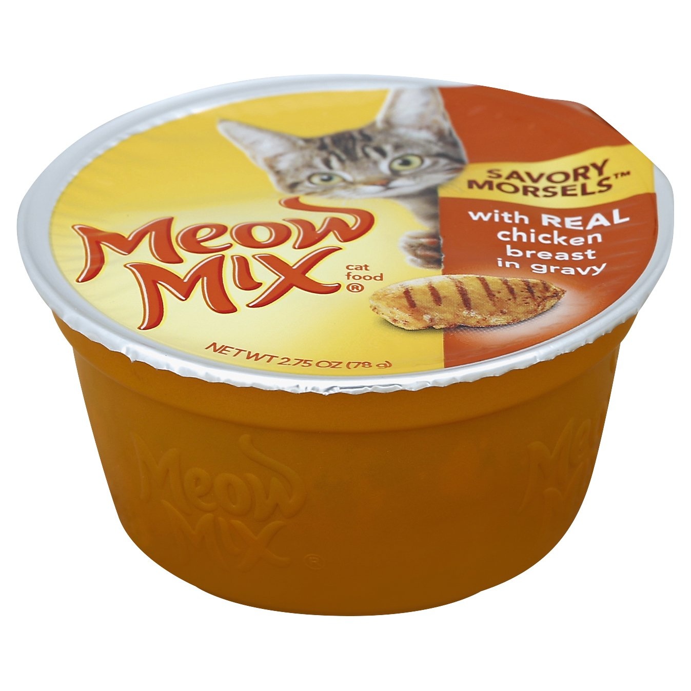slide 1 of 1, Meow Mix Market Select with Chicken Breast in Gravy Cat Food, 2.7 oz