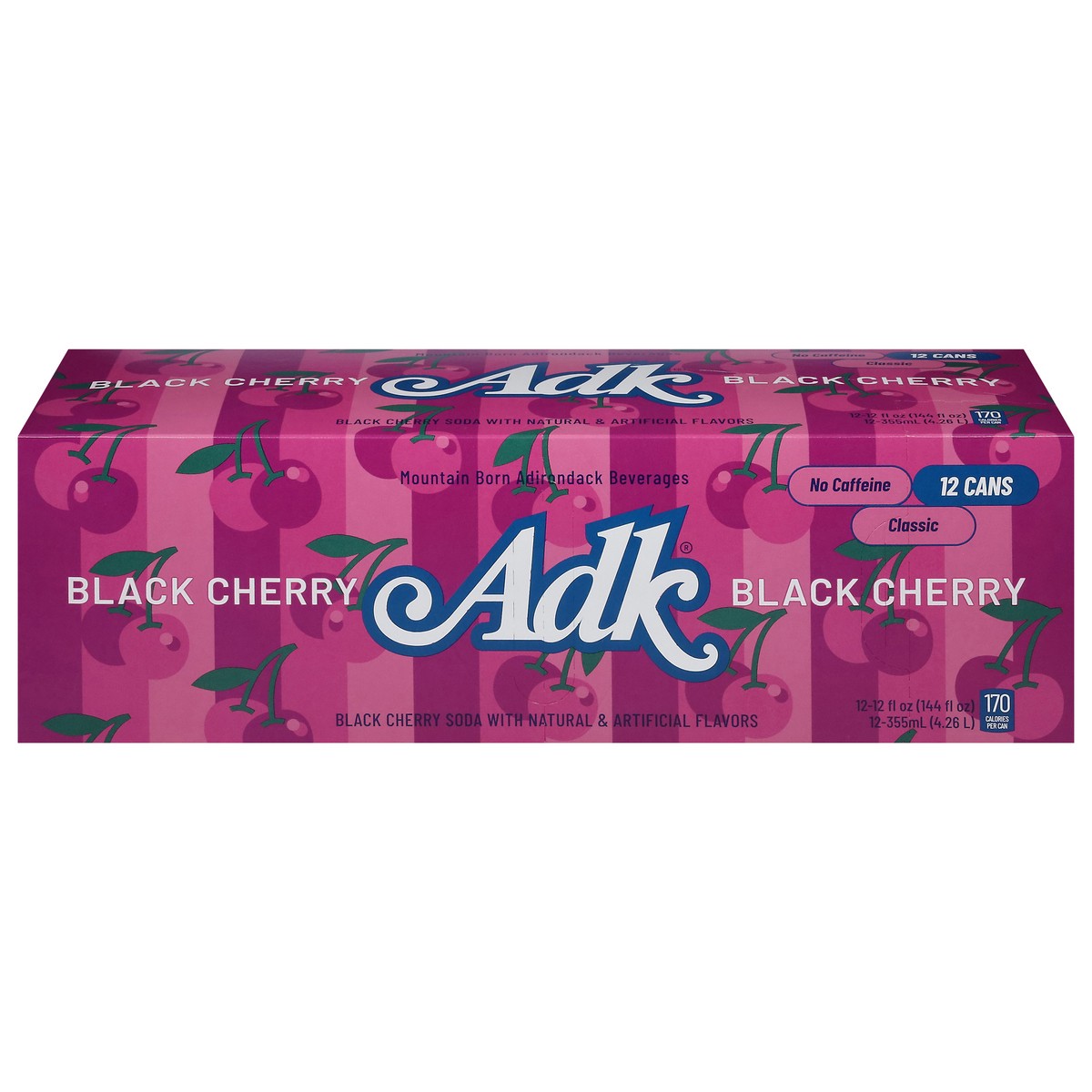 slide 3 of 4, ADK Black Cherry Soda 12 - 12 fl oz Cans, 144 fl oz
