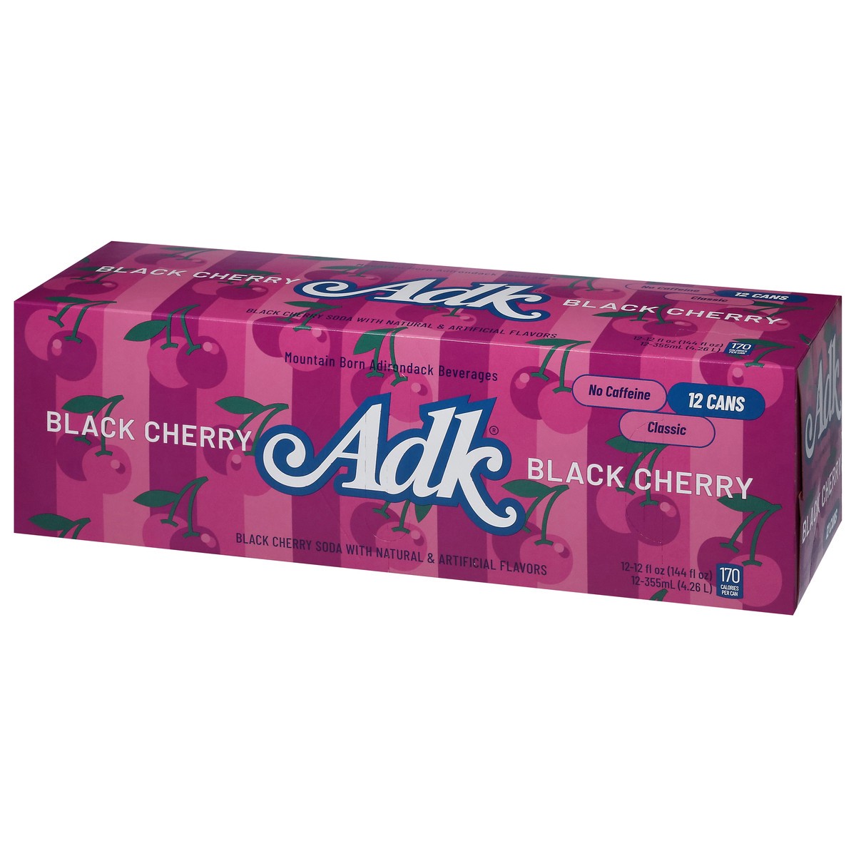 slide 2 of 4, ADK Black Cherry Soda 12 - 12 fl oz Cans, 144 fl oz