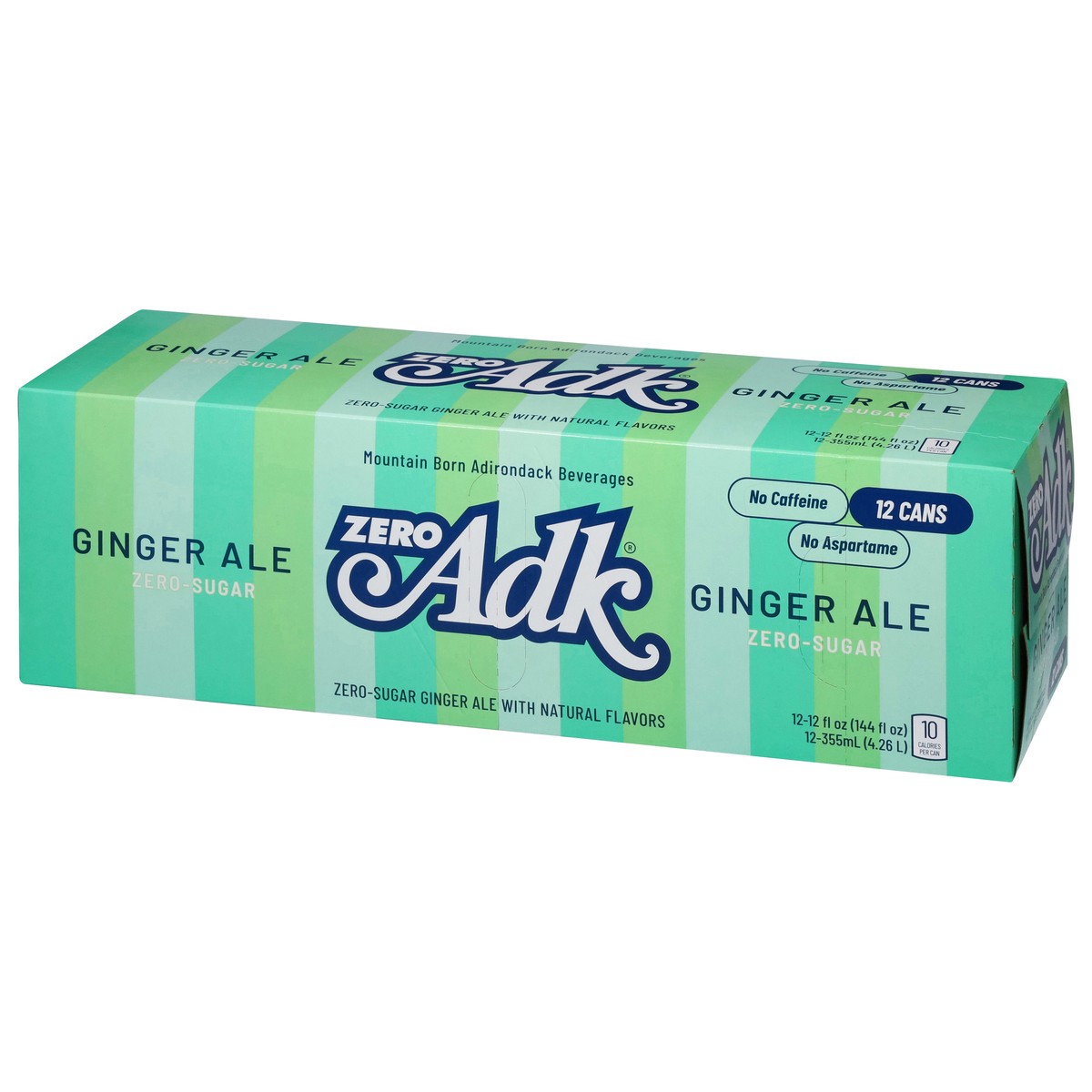 slide 4 of 4, ADK Zero Sugar Ginger Ale Soda 12 - 12 fl oz Cans, 144 fl oz