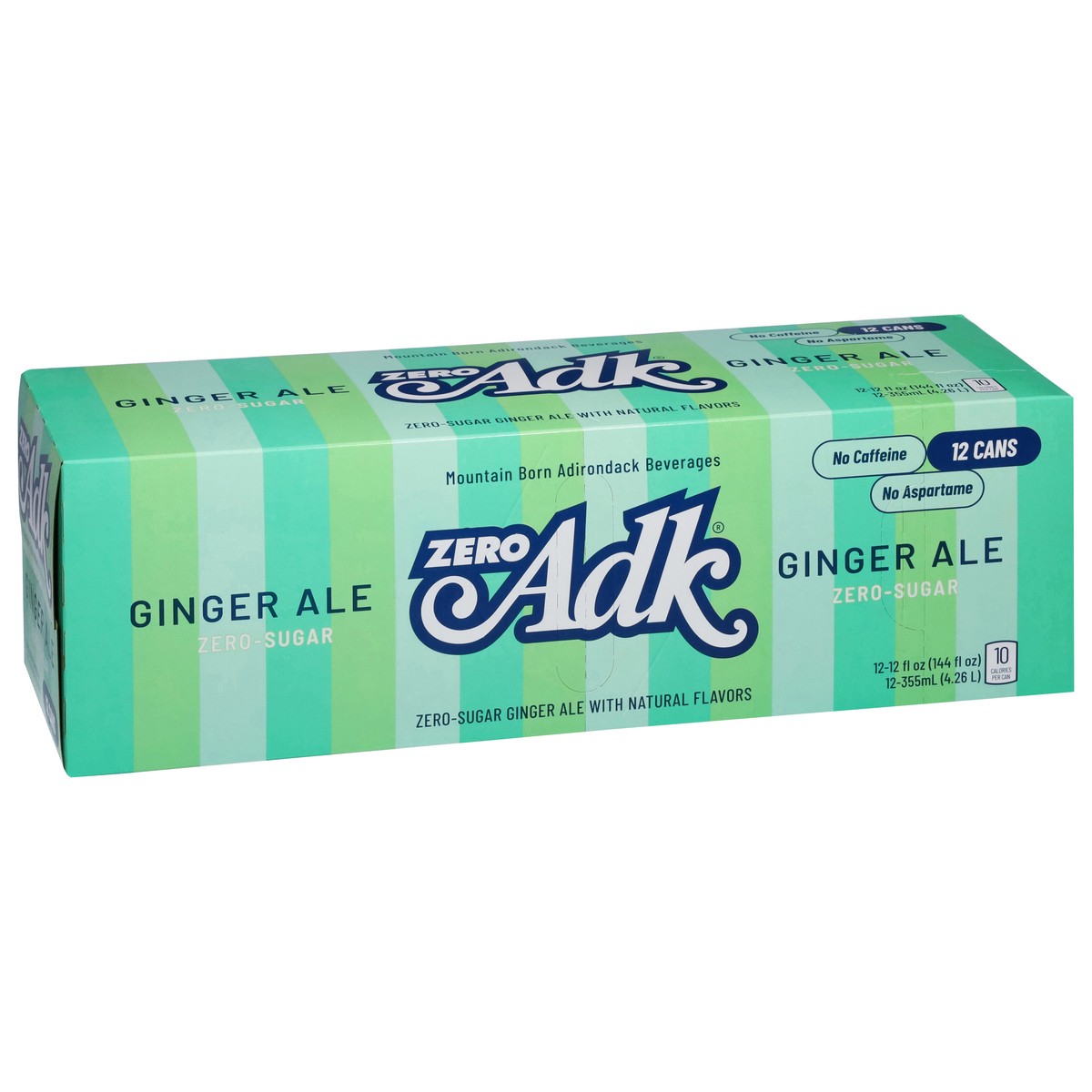 slide 2 of 4, ADK Zero Sugar Ginger Ale Soda 12 - 12 fl oz Cans, 144 fl oz