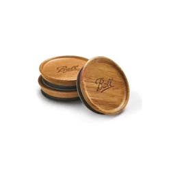 Ball Wooden Lids Reg Mouth
