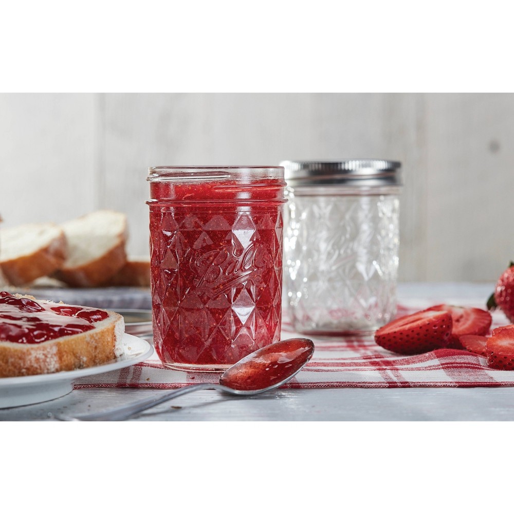 slide 2 of 5, Ball Quilted Crystal Jelly Jars, 12 ct, 12 ct