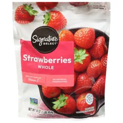 Signature Select Frozen Unsweetened Whole Strawberries - 16 Oz
