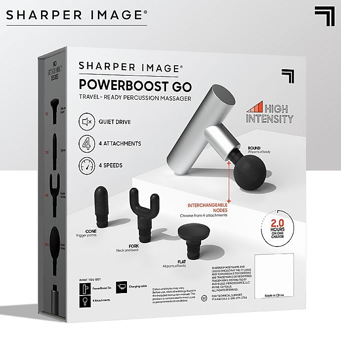 Sharper Image Powerboost Deep Tissue Percussion Massager Version 3.0 - White