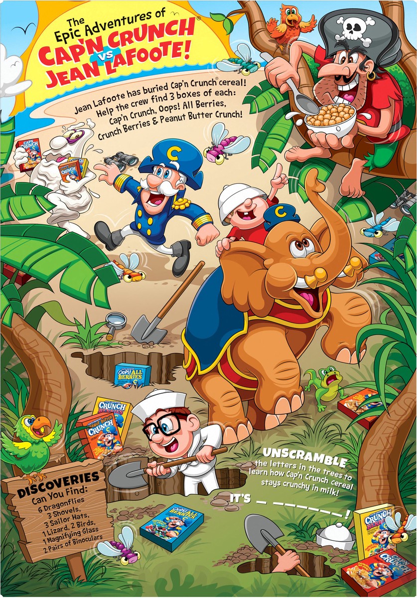 slide 6 of 6, Cap'n Crunch Cereal, Peanut Butter Crunch, Giant Size, 22.5 oz