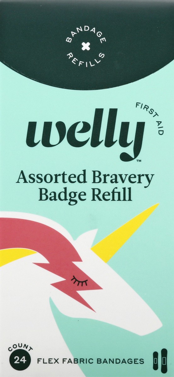 slide 6 of 9, Welly Assorted Bravery Badge Flex Fabric Bandage Refill 24 ea, 24 ct