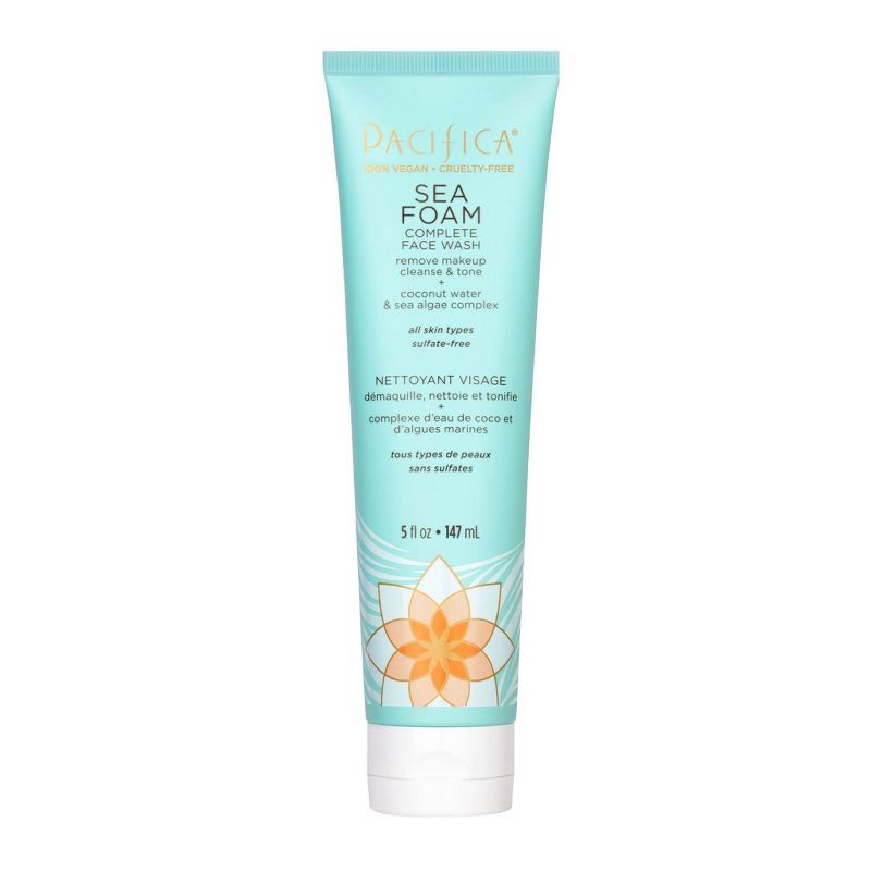 slide 1 of 5, Pacifica Sea Foam Complete Face Wash - Coconut - 5 fl oz, 5 fl oz