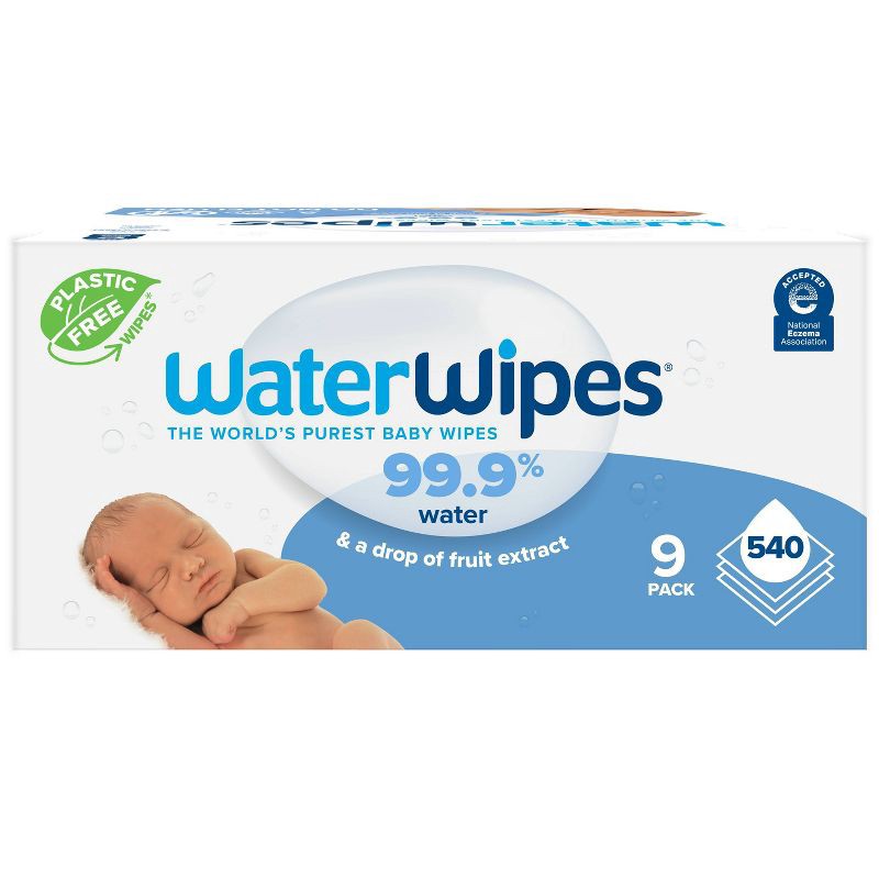 slide 1 of 10, WaterWipes Plastic-Free Original Unscented 99.9% Water Based Baby Wipes - 540ct, 540 ct