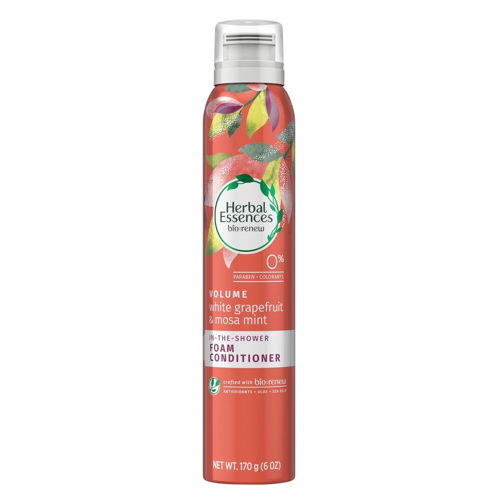slide 3 of 4, Herbal Essences In-The-Shower Foam Conditioner White Grapefruit & Mosa Mint, 6 oz